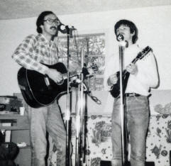 Danny Dixon and me recording 1984